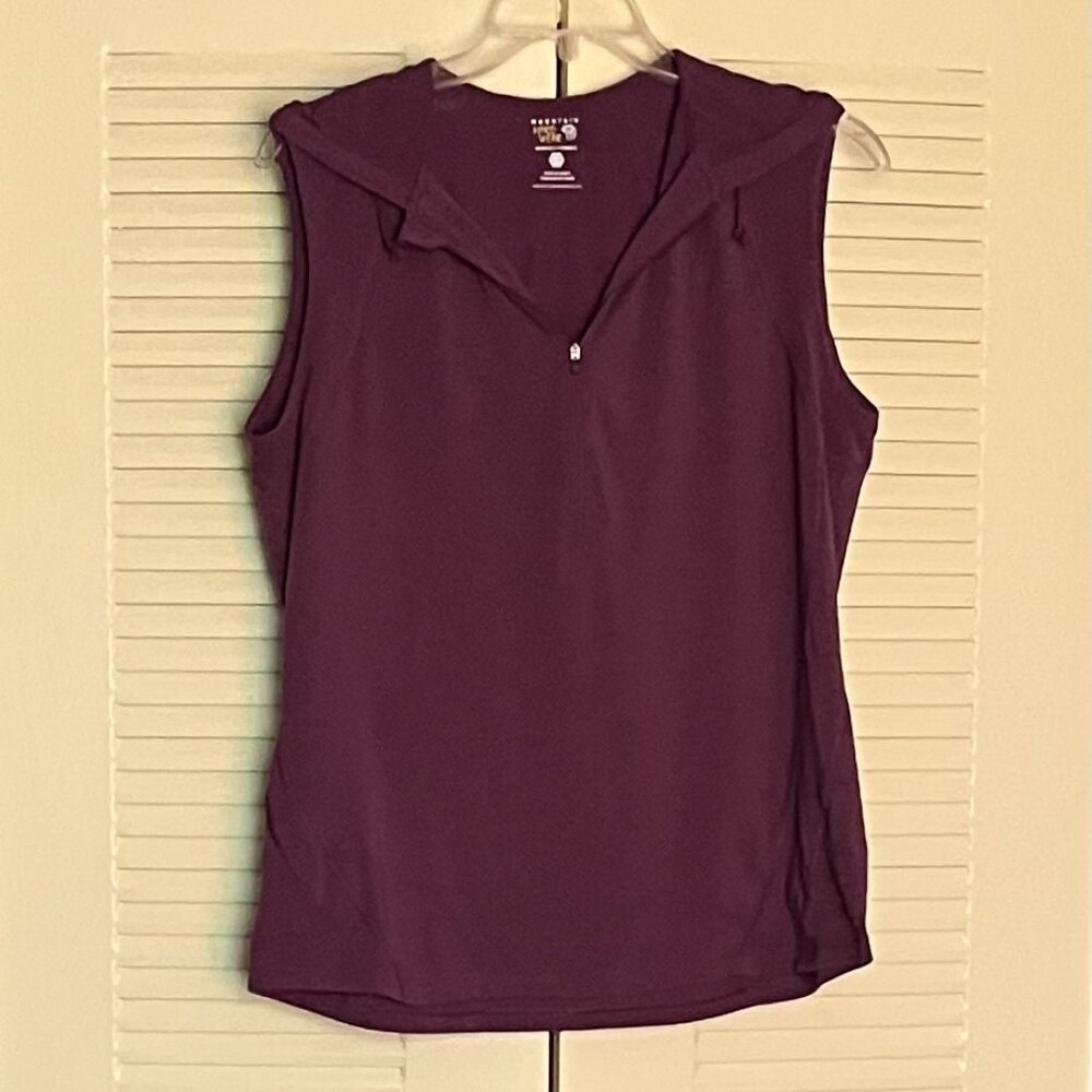 Mountain Hard Wear Plum Sleeveless Hooded Top Size XL